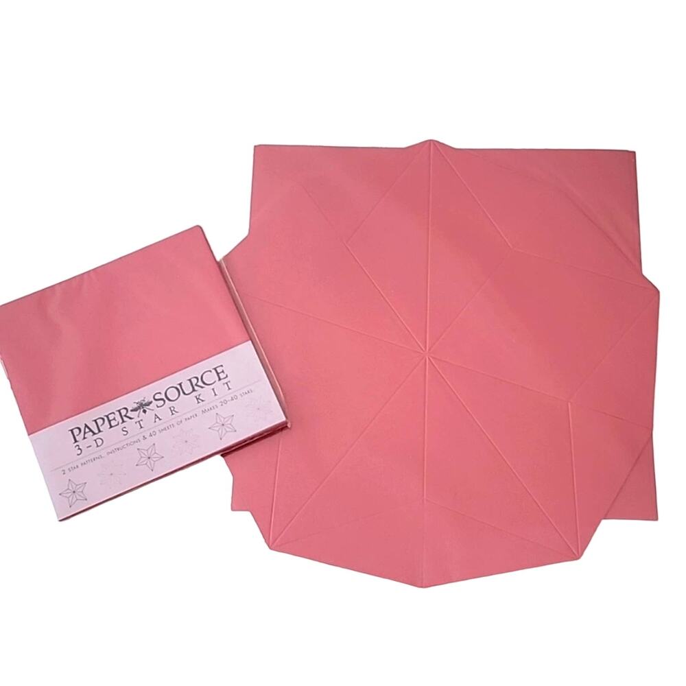 Paper Source Large 3D Star Kit and Paper Source 3D Small Star Kit Maroon (NWT)